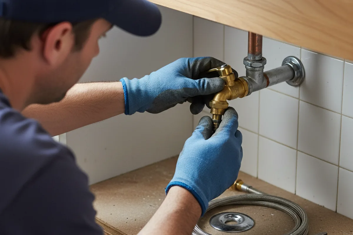 Shutoff valve and fitting work during Emergency Plumbing in Leesburg